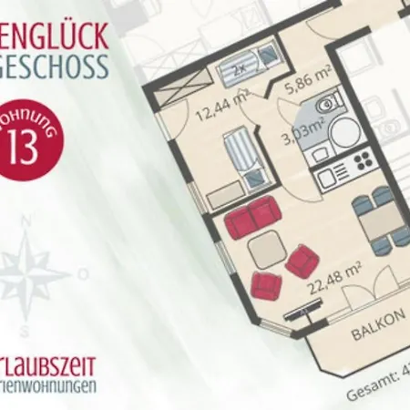 Duenenglueck, 13 Apartmán *